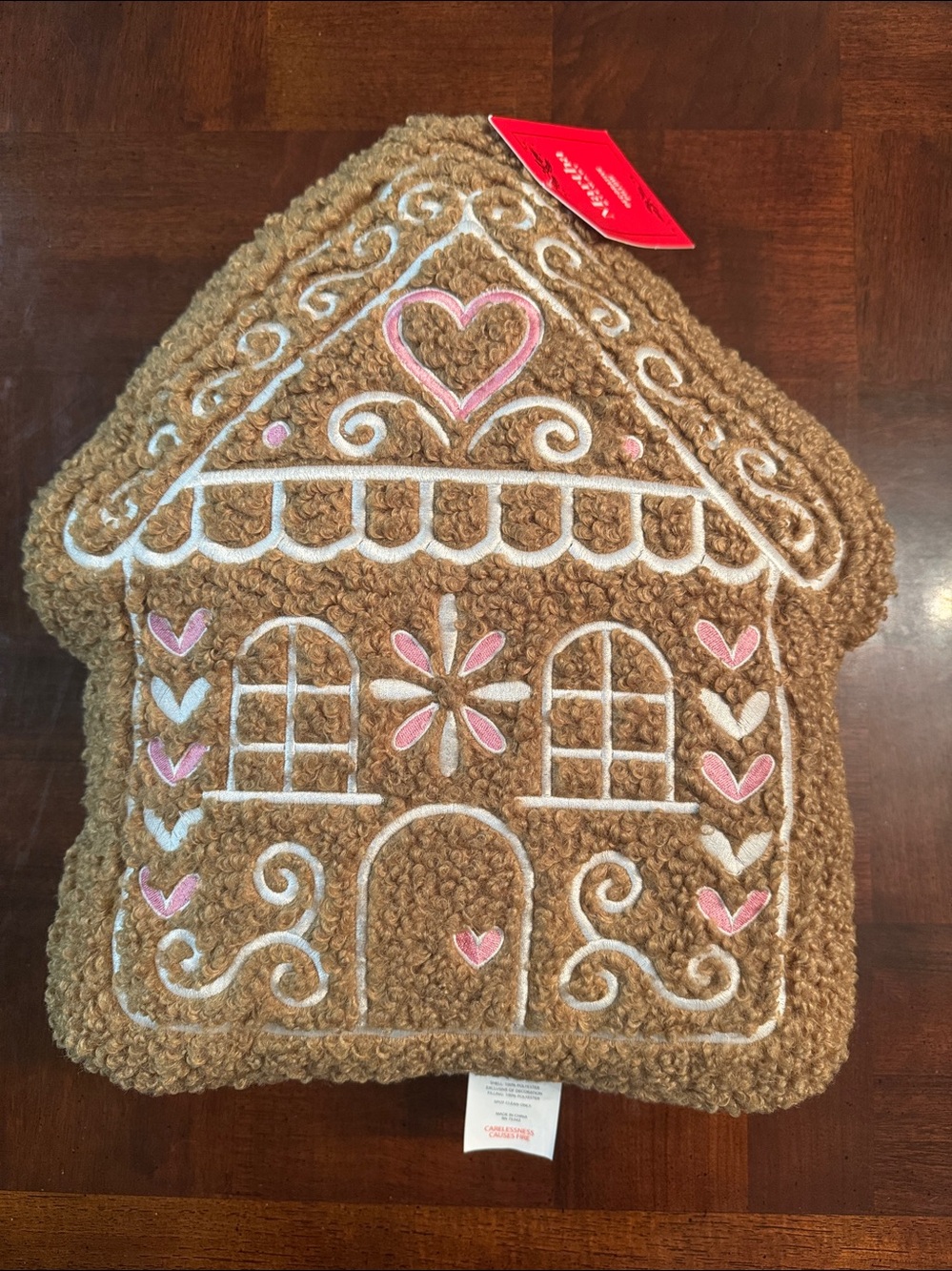 Martha Stewart Gingerbread House Throw Decorative Pillow Holiday
